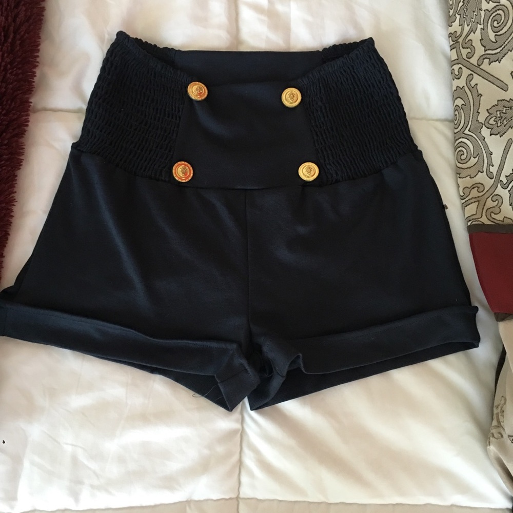 Navy blue shorts never used